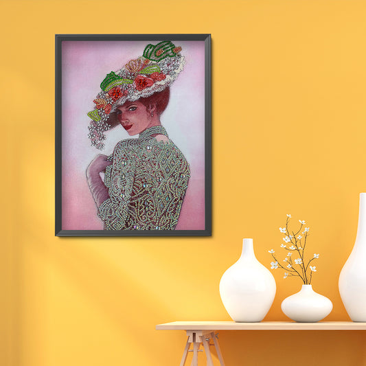 Lady - Special Shaped Drill Diamond Paintng 30*40CM