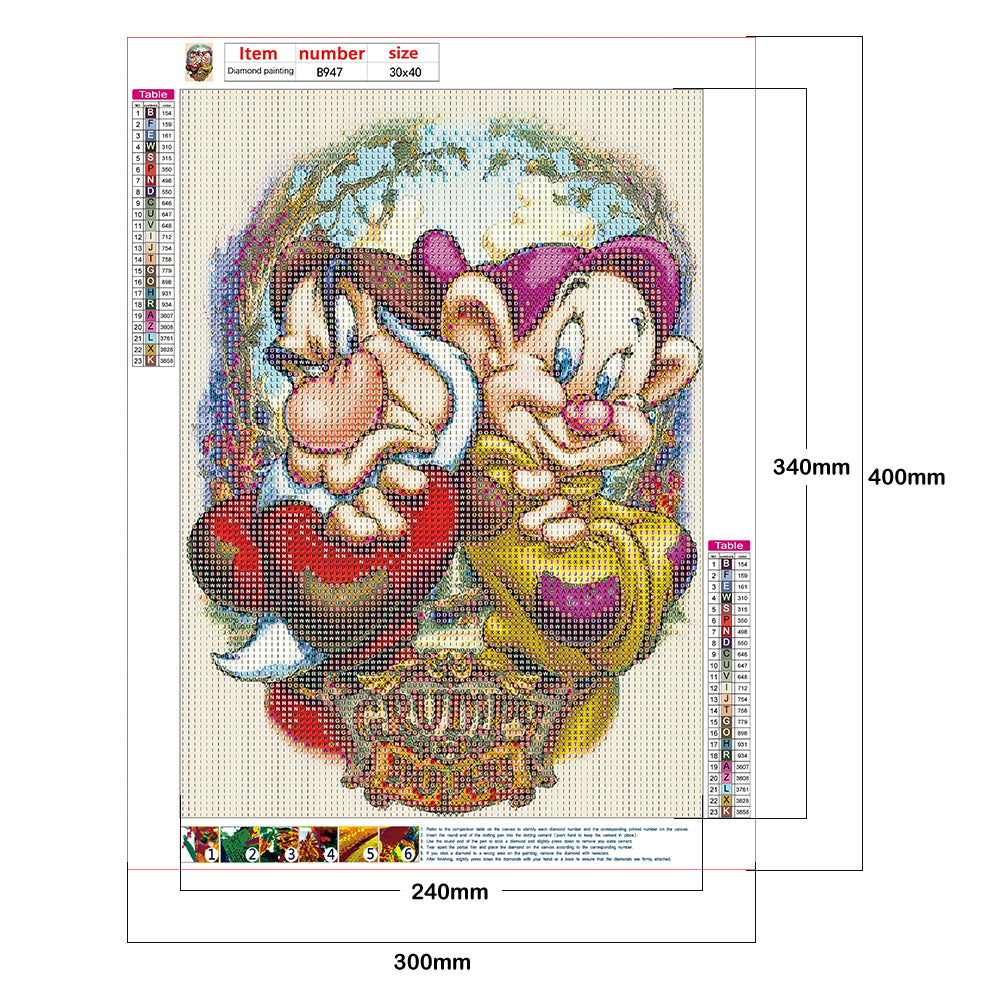Cartoon Dwarf - Full Round Drill Diamond Painting 30*40CM