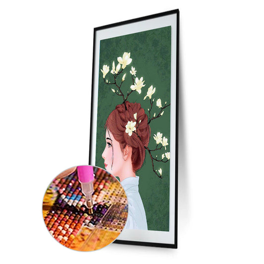 Girl - Full Round Drill Diamond Painting 30*50CM