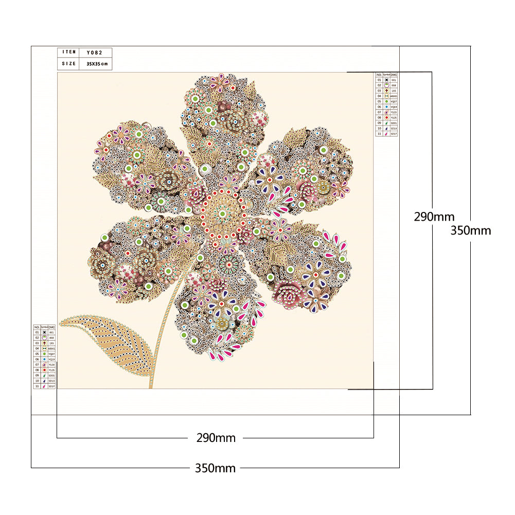 Flowers - Special Shaped Drill Diamond Paintng 35*35CM