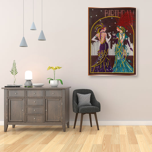 Lady - Special Shaped Drill Diamond Paintng 30*40CM