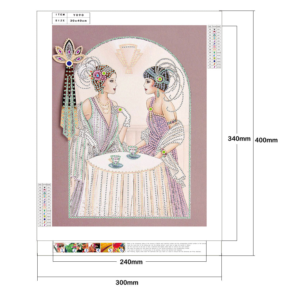 Lady - Special Shaped Drill Diamond Paintng 30*40CM