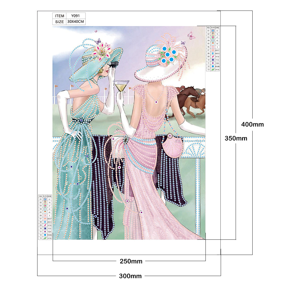 Lady - Special Shaped Drill Diamond Paintng 30*40CM