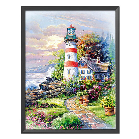 Lighthouse Scenery - 11CT Stamped Cross Stitch 30*40CM