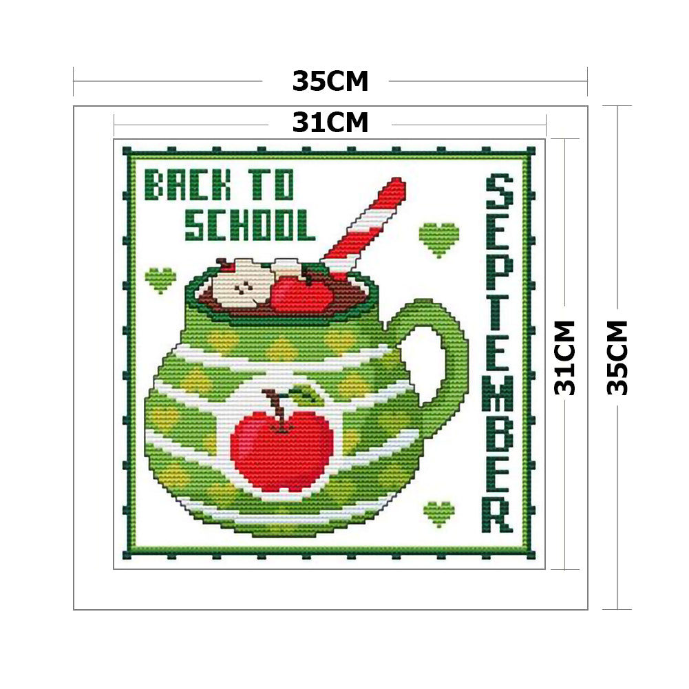 Month - 11CT Stamped Cross Stitch 35*35CM