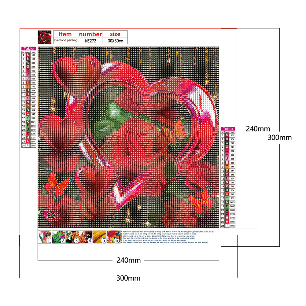Rose - Full Round Drill Diamond Painting 30*30CM