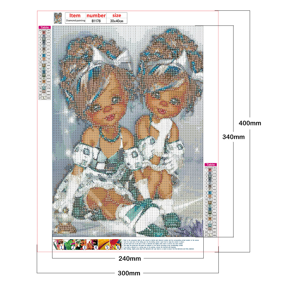 Unique Girl - Full Round Drill Diamond Painting 30*40CM