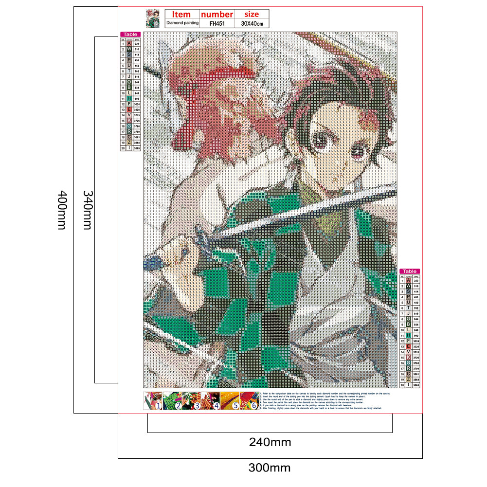 Cartoon Figure - Full Round Drill Diamond Painting 30*40CM