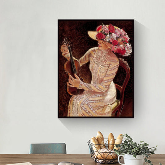 Lady Bowler - Special Shaped Drill Diamond Paintng 30*40CM