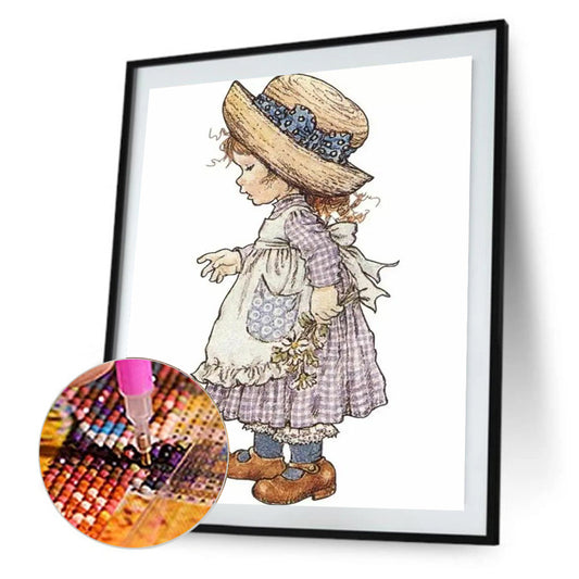 Cartoon Kid - Full Round Drill Diamond Painting 30*40CM