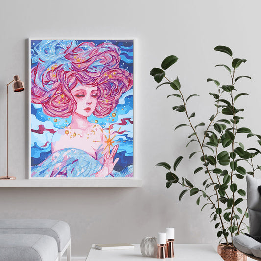 Girl - Special Shaped Drill Diamond Painting 40*30CM