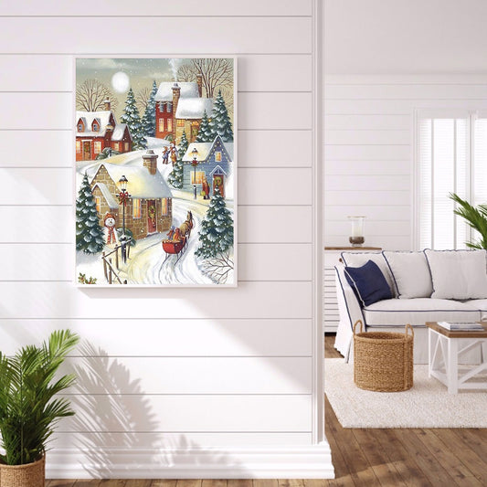 Snow - 11CT Stamped Cross Stitch 50*40CM