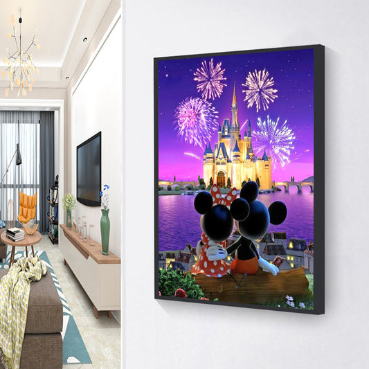 Cartoon Mouse - 11CT Stamped Cross Stitch 40*50CM