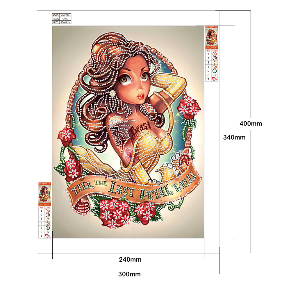 Princess - Special Shaped Drill Diamond Painting 30*40CM