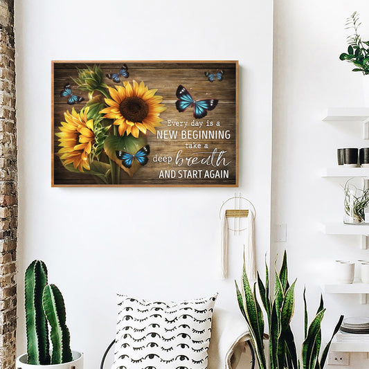 Flower - Full Round Drill Diamond Painting 50*40CM