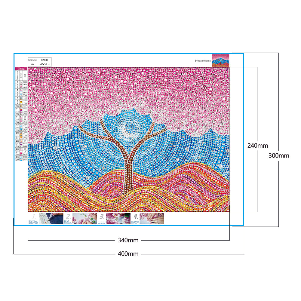 Cherry Tree - Special Shaped Drill Diamond Painting 40*30CM