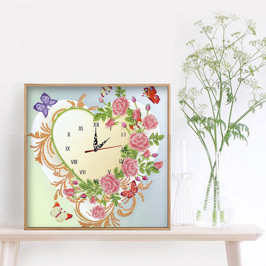 DIY Part Drill Special Shaped Diamond Clock 5D Mosaic Color Painting Kit