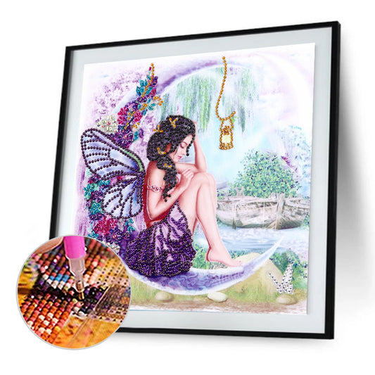 Wing Girl - Special Shaped Drill Diamond Painting 30*30CM