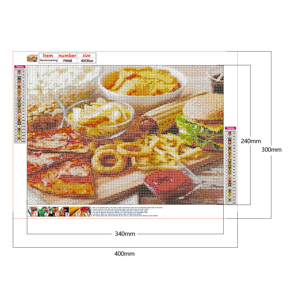 Meals - Full Round Drill Diamond Painting 40*30CM