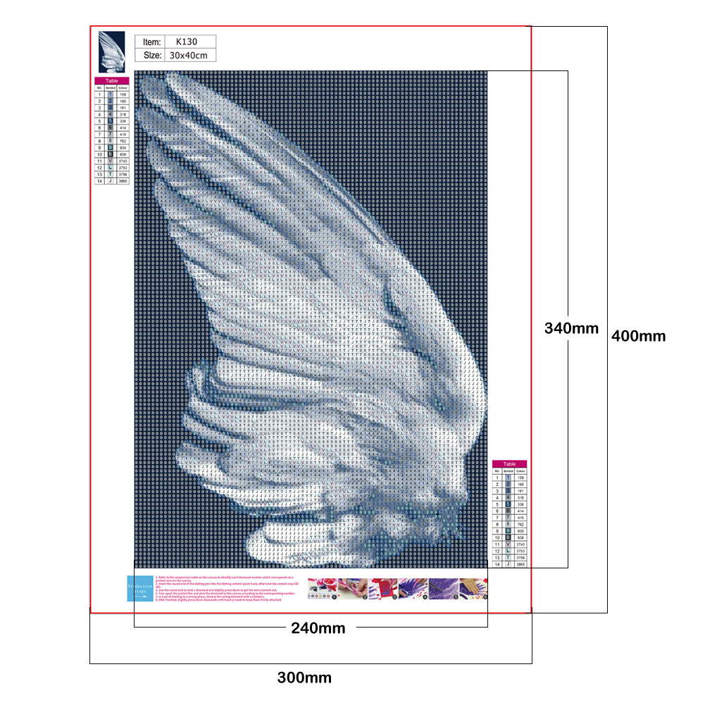 Wing - Full Round Drill Diamond Painting 30*40CM