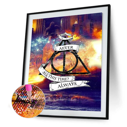 Triangle Word - Full Round Drill Diamond Painting 30*40CM