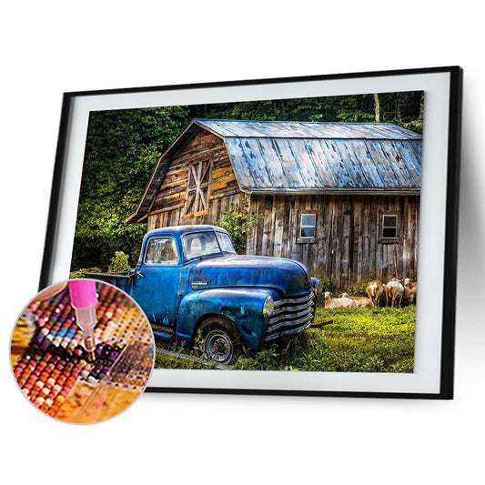 Car House - Full Round Drill Diamond Painting 40*30CM