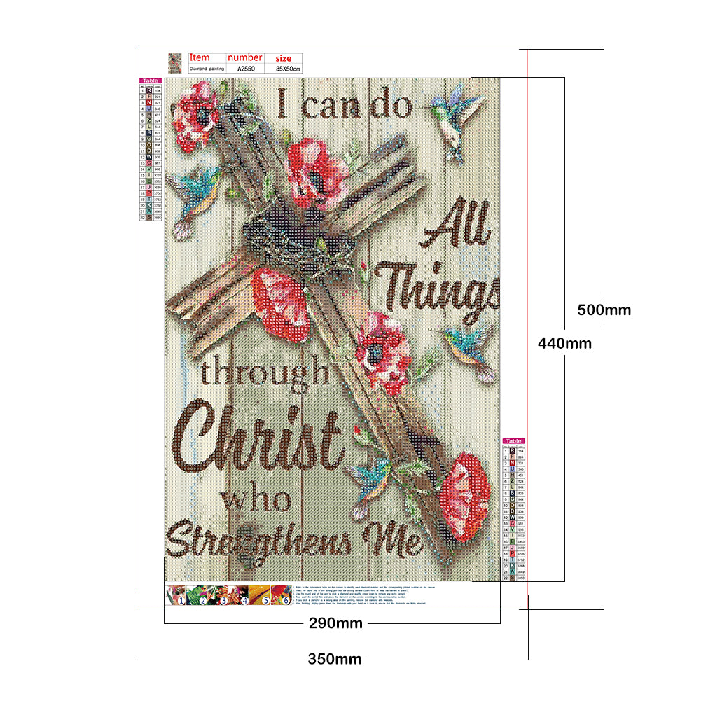 Cross Bird - Full Round Drill Diamond Painting 35*50CM