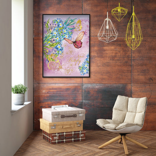 Butterfly - Full Round Drill Diamond Painting 30*40CM