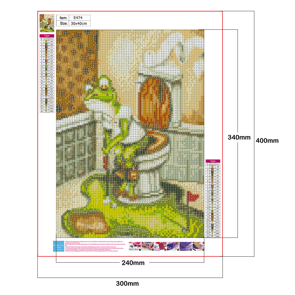 Toad - Full Round Drill Diamond Painting 30*40CM