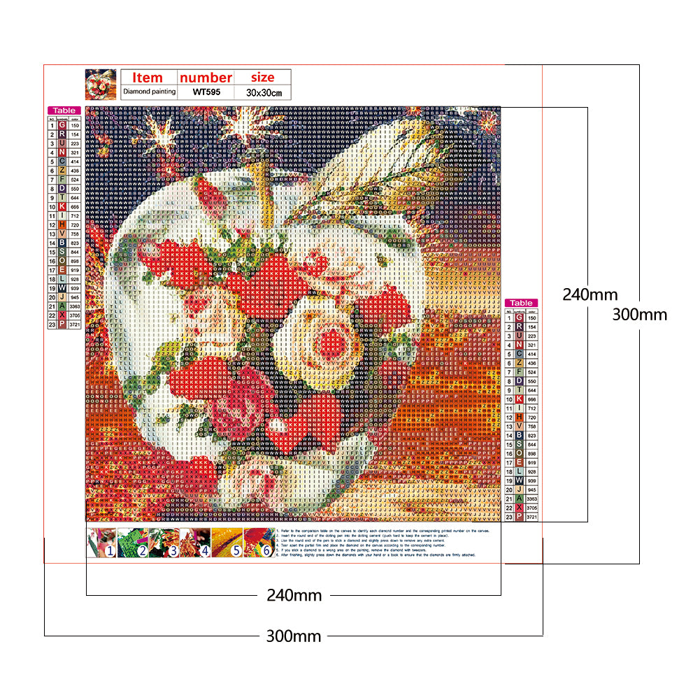 Crystal Apple - Full Round Drill Diamond Painting 30*30CM