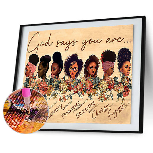 English Sentence - Full Round Drill Diamond Painting 60*40CM