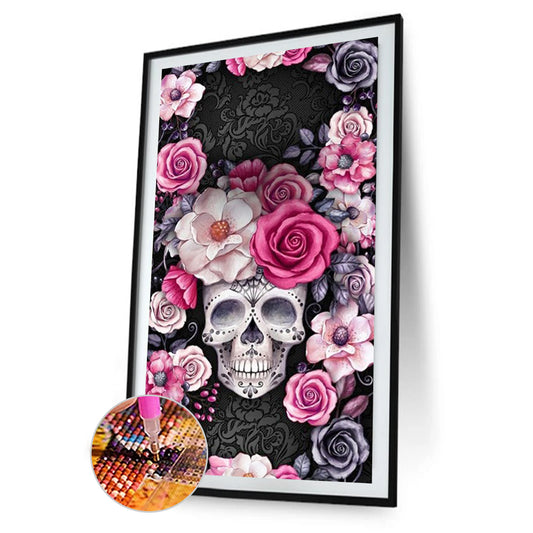 Skull - Full Round Drill Diamond Painting 40*80CM