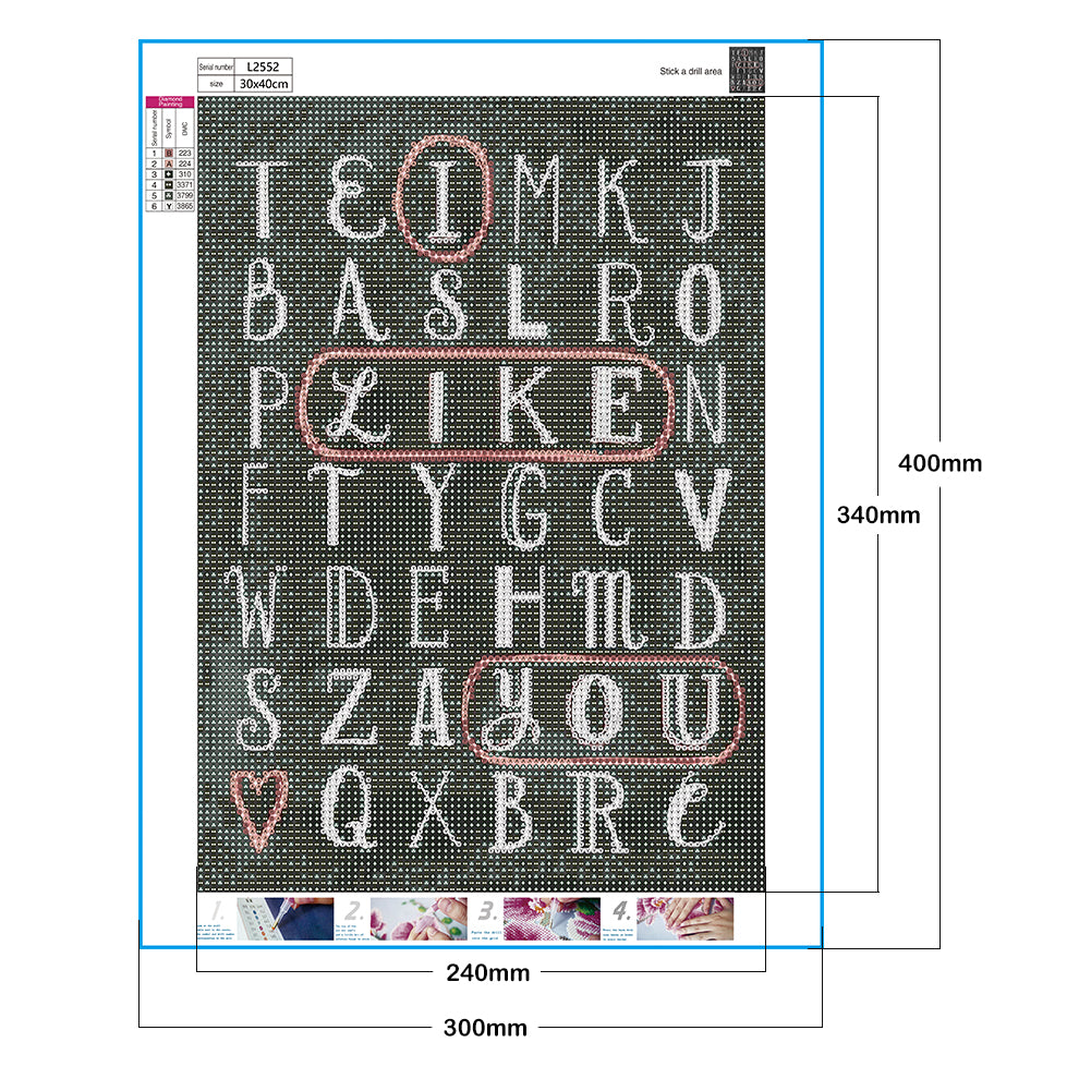 English - Full Round Drill Diamond Painting 30*40CM