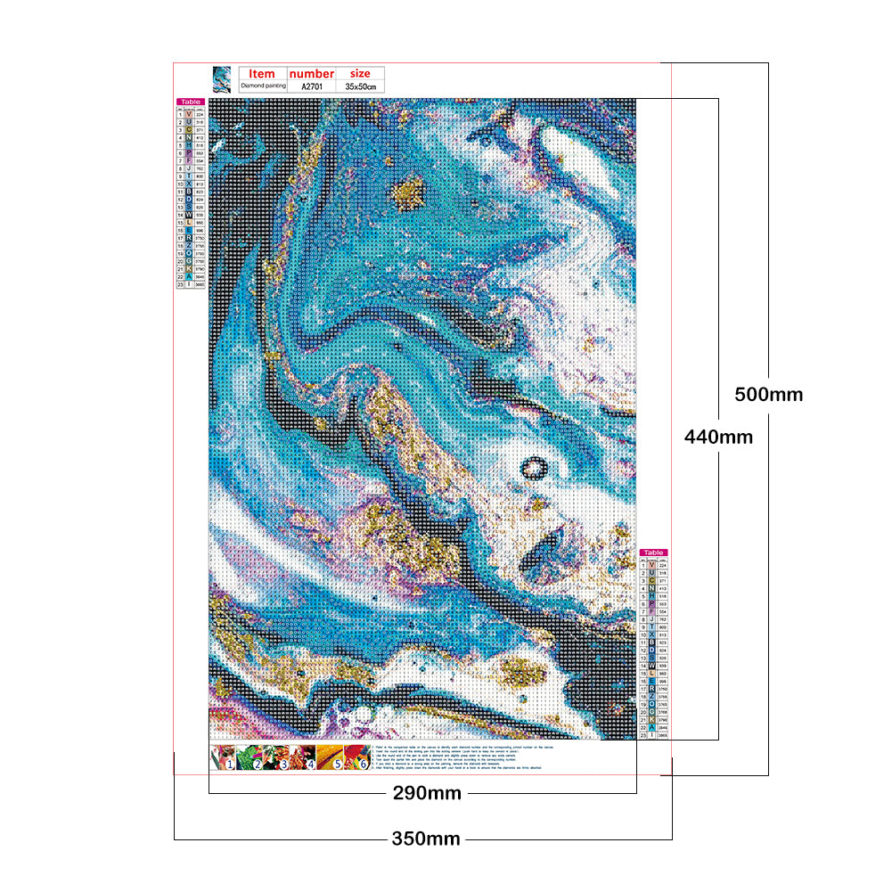 Gold leaf - Full Round Drill Diamond Painting 35*50CM