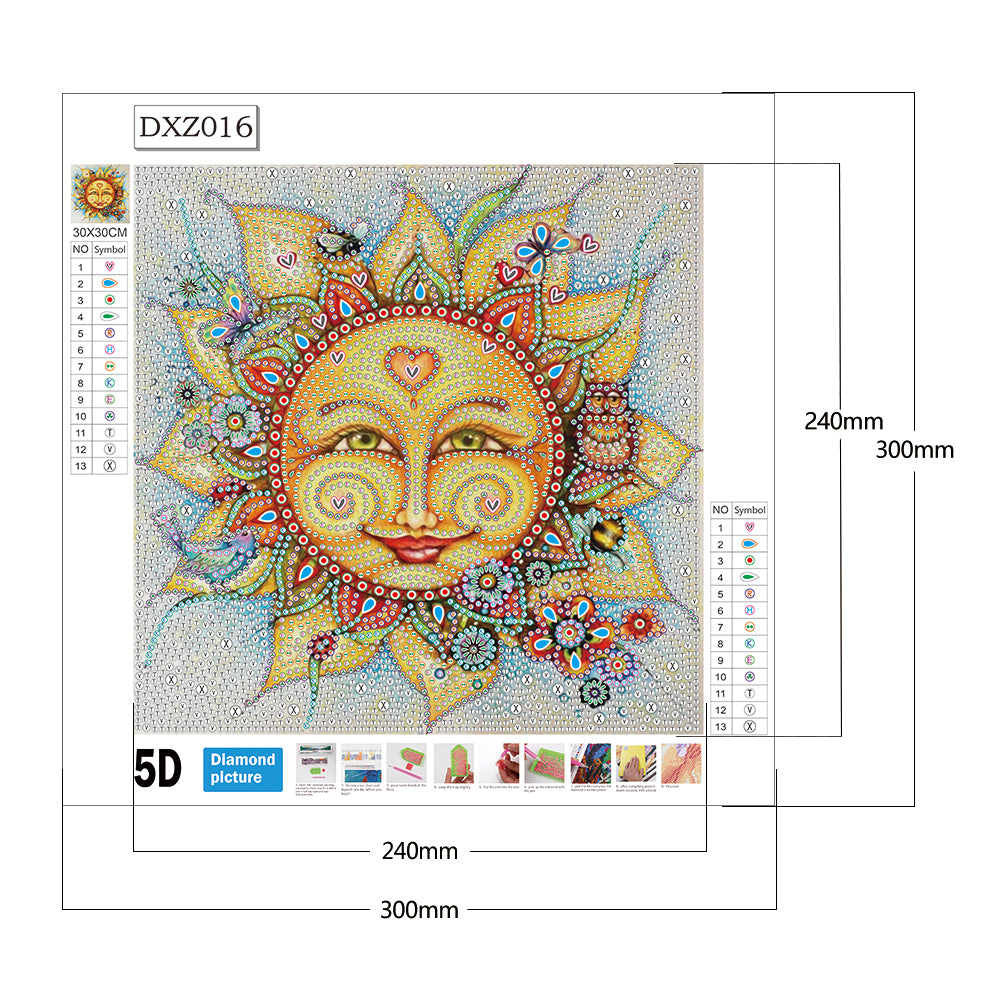 Datura - Special Shaped Drill Diamond Painting 30*30CM