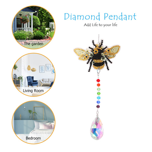 DIY 5D Mosaic Jewelry Diamond Painting Kit Window Wind Chime