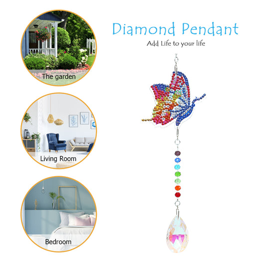 DIY 5D Mosaic Jewelry Diamond Painting Kit Window Wind Chime