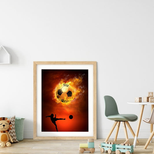 Flame Football - Full Round Drill Diamond Painting 30*40CM