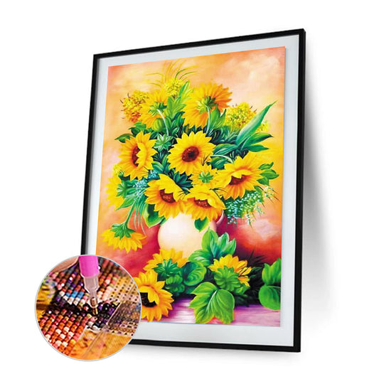 Chrysanthemum - Full Round Drill Diamond Painting 30*40CM