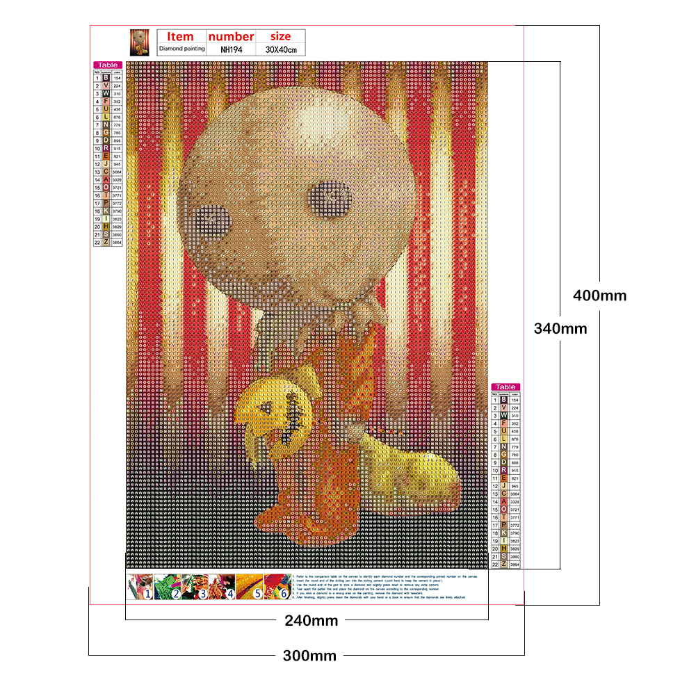 Horror Doll - Full Round Drill Diamond Painting 30*40CM