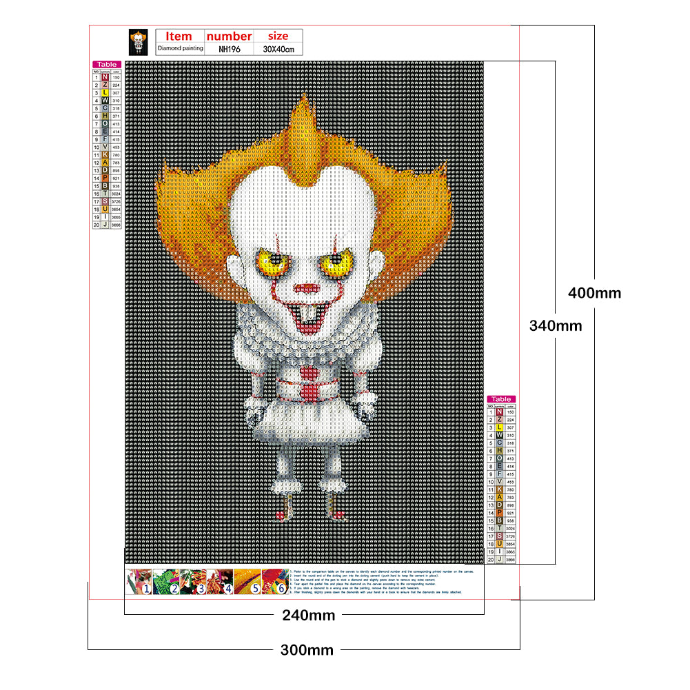 Horror Doll - Full Round Drill Diamond Painting 30*40CM