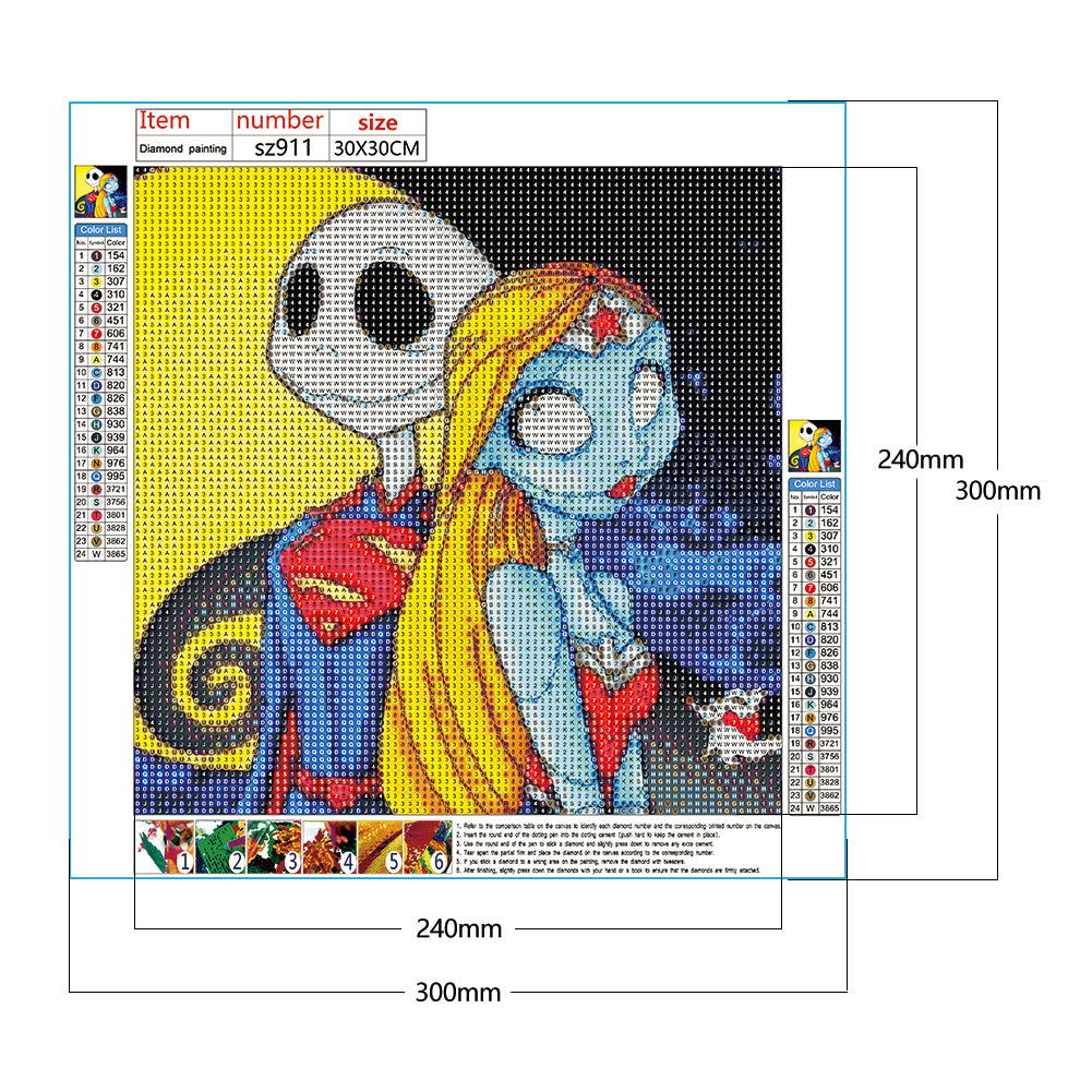 Cartoon Skull - Full Round Drill Diamond Painting 30*30CM