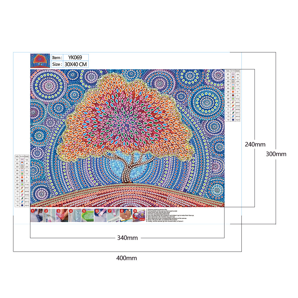 Big Tree - Special Shaped Drill Diamond Painting 30*30CM