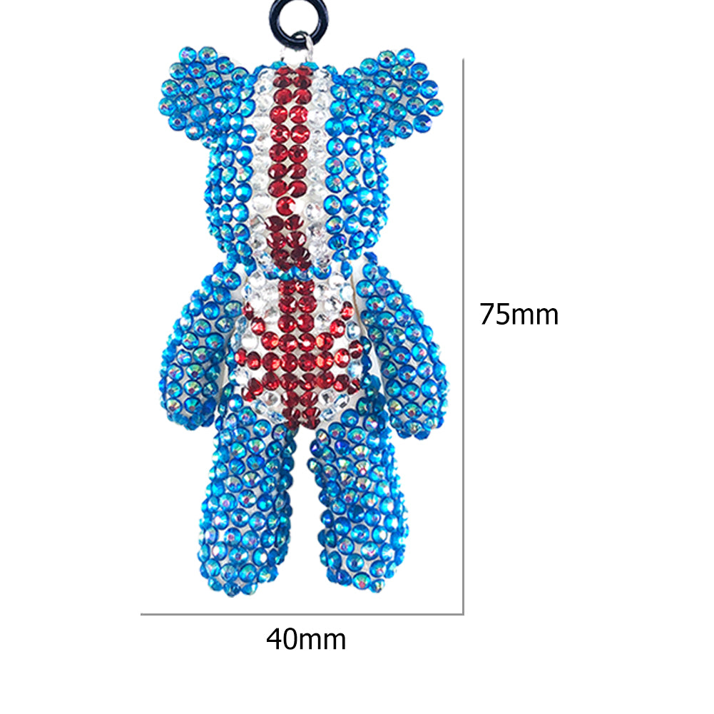 Diamond Mosaic Bear Keychain DIY Rhinestone Drill Painting Kit Key Chain