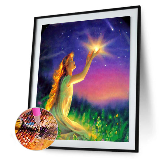 Girl - Full Round Drill Diamond Painting 30*40CM