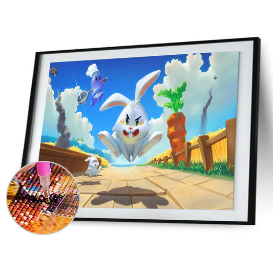 Rabbit - Full Round Drill Diamond Painting 40*30CM