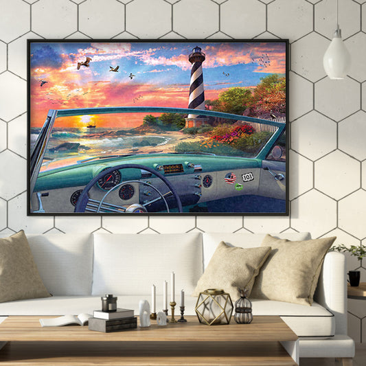 Lighthouse - Full Round Drill Diamond Painting 40*30CM