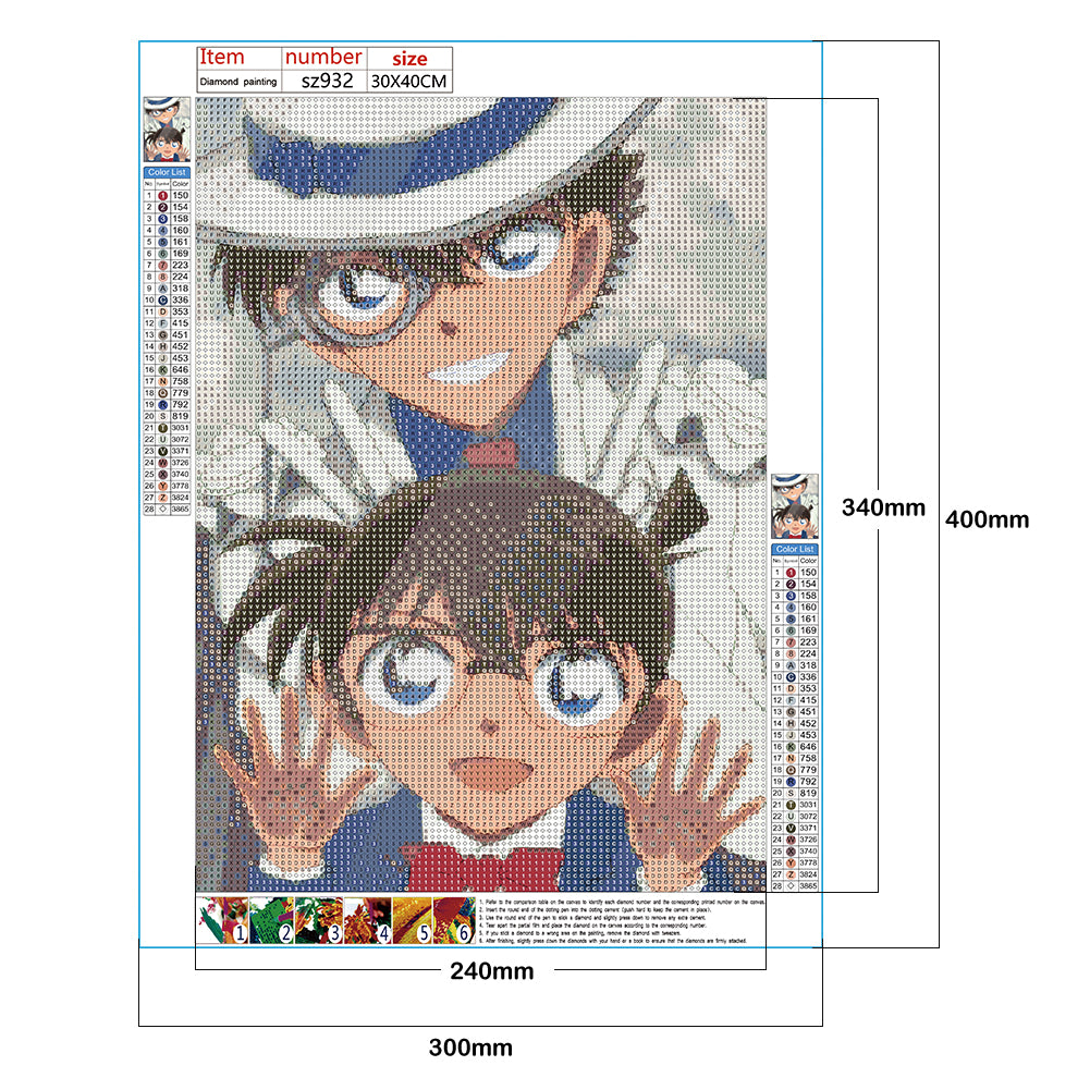 Boy Detective - Full Round Drill Diamond Painting 30*40CM