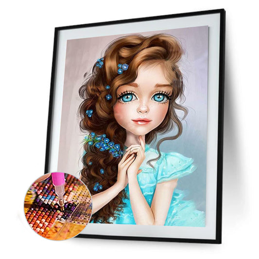 Flower Girl - Full Round Drill Diamond Painting 30*40CM