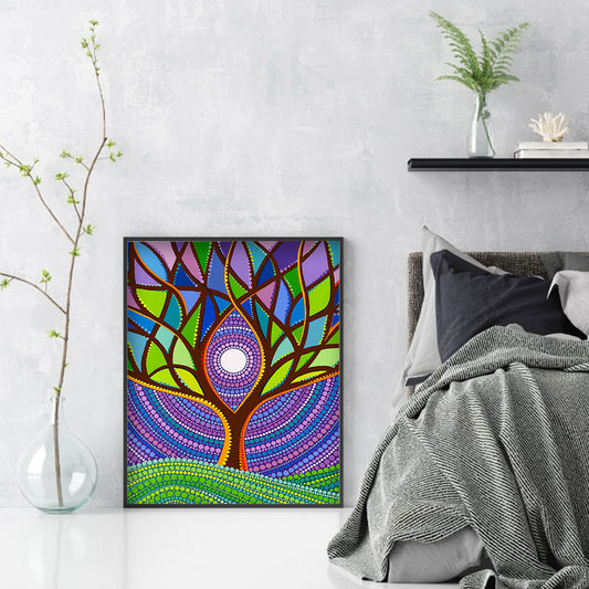 Life Tree - Special Shaped Drill Diamond Painting 30*40CM